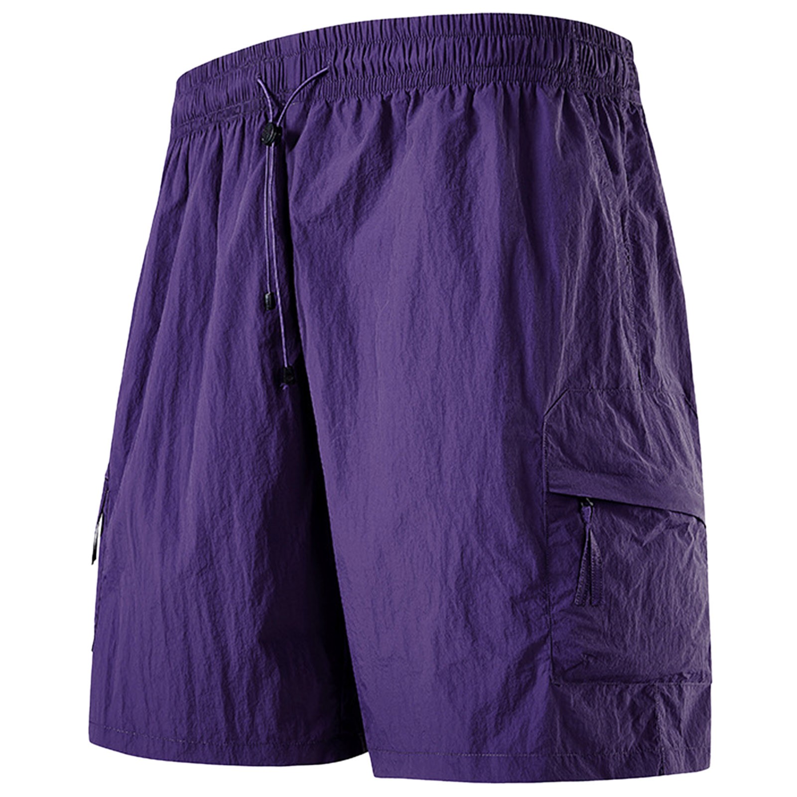thumbnail image 4 of Pantalones cortos deportivos europeos de color liso con protección solar para hombre - Transpirables, de secado rápido y con bolsillos, 4 of 5